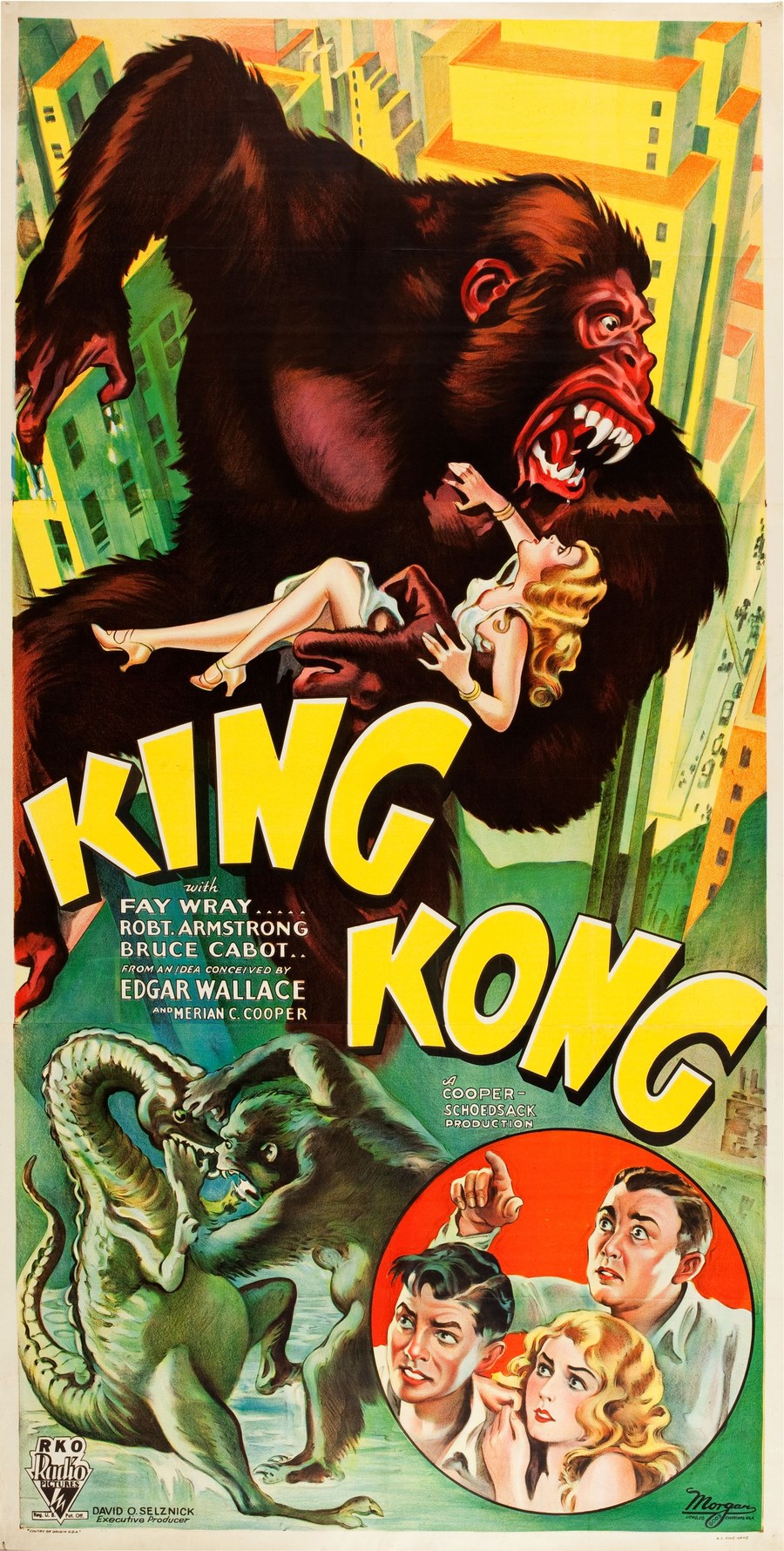 Cartaz americano de King Kong, RKO Radio Pictures, 1933